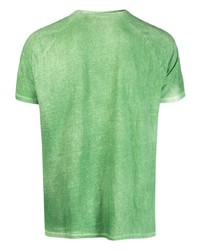 grünes T-Shirt mit einem Rundhalsausschnitt von Majestic Filatures