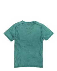 grünes T-Shirt mit einem V-Ausschnitt von EMILIO ADANI
