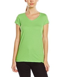 grünes T-Shirt mit einem V-Ausschnitt von Stedman Apparel