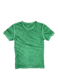 grünes T-shirt mit einer Knopfleiste von EMILIO ADANI