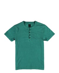 grünes T-shirt mit einer Knopfleiste von ENGBERS