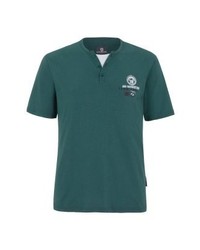 grünes T-shirt mit einer Knopfleiste von Jan Vanderstorm