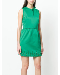 grünes verziertes ausgestelltes Kleid von MSGM