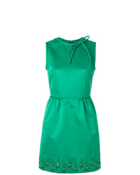 grünes verziertes ausgestelltes Kleid von MSGM