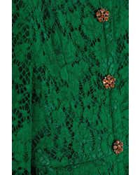 grünes verziertes Spitze Ballkleid von Dolce & Gabbana