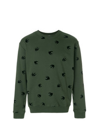 grünes verziertes Sweatshirt von McQ Alexander McQueen