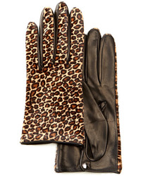 Handschuhe mit Leopardenmuster