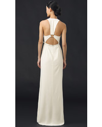 hellbeige Ballkleid von Halston