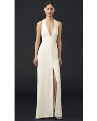 hellbeige Ballkleid von Halston