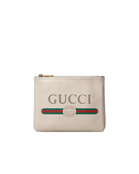 hellbeige bedruckte Clutch Handtasche von Gucci
