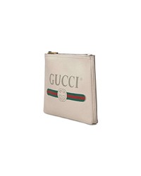 hellbeige bedruckte Clutch Handtasche von Gucci