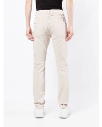 hellbeige bedruckte Jeans von Ksubi