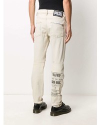 hellbeige bedruckte Jeans von Diesel