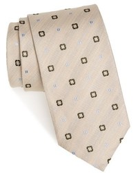 hellbeige bedruckte Krawatte