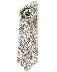 hellbeige bedruckte Krawatte von Dolce & Gabbana