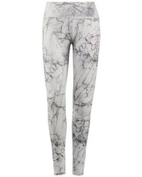 hellbeige bedruckte Leggings von Reebok