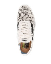 hellbeige bedruckte niedrige Sneakers von Vans