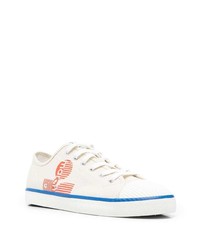 hellbeige bedruckte niedrige Sneakers von Isabel Marant