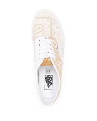 hellbeige bedruckte niedrige Sneakers von Vans