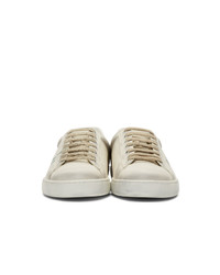 hellbeige bedruckte niedrige Sneakers von Gucci