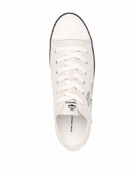 hellbeige bedruckte Segeltuch niedrige Sneakers von Isabel Marant Étoile