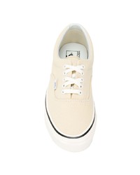 hellbeige bedruckte Segeltuch niedrige Sneakers von Vans