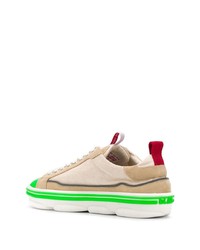 hellbeige bedruckte Segeltuch niedrige Sneakers von Gcds