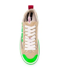 hellbeige bedruckte Segeltuch niedrige Sneakers von Gcds