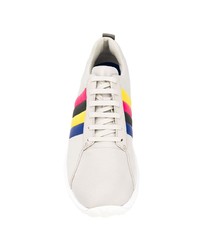 hellbeige bedruckte Segeltuch niedrige Sneakers von Camper