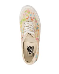 hellbeige bedruckte Segeltuch niedrige Sneakers von Vans