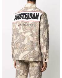 hellbeige bedruckte Shirtjacke von Viktor & Rolf