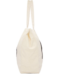 hellbeige bedruckte Shopper Tasche aus Segeltuch von Perks And Mini