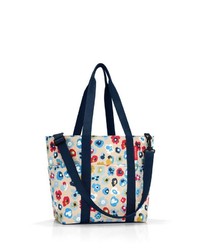 hellbeige bedruckte Shopper Tasche aus Segeltuch von Reisenthel