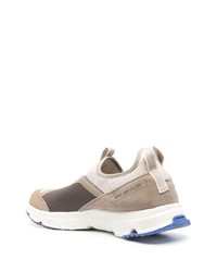 hellbeige bedruckte Slip-On Sneakers von Salomon S/Lab