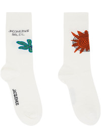 hellbeige bedruckte Socken von Jacquemus