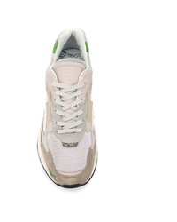 hellbeige bedruckte Sportschuhe von Premiata