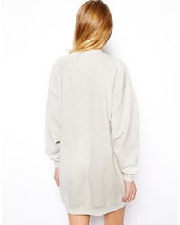 hellbeige bedruckter Oversize Pullover von Asos