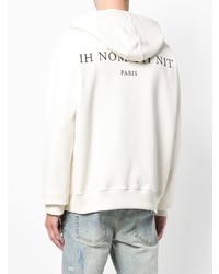 hellbeige bedruckter Pullover mit einem Kapuze von Ih Nom Uh Nit