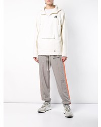 hellbeige bedruckter Pullover mit einem Kapuze von Converse