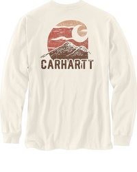 hellbeige bedruckter Pullover mit einem Rundhalsausschnitt von Carhartt