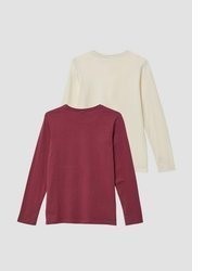 hellbeige bedruckter Pullover mit einem Rundhalsausschnitt von s.Oliver