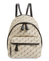 hellbeige bedruckter Segeltuch Rucksack