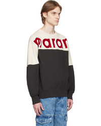 hellbeige bedrucktes Fleece-Sweatshirt von Isabel Marant