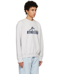 hellbeige bedrucktes Fleece-Sweatshirt von Sporty & Rich