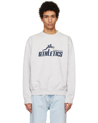 hellbeige bedrucktes Fleece-Sweatshirt von Sporty & Rich