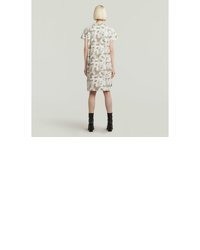 hellbeige bedrucktes Freizeitkleid von G Star