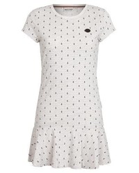 hellbeige bedrucktes Freizeitkleid von Naketano