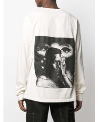 hellbeige bedrucktes Langarmshirt von Rhude