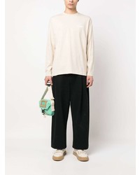 hellbeige bedrucktes Langarmshirt von Jacquemus