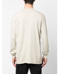 hellbeige bedrucktes Langarmshirt von Rick Owens DRKSHDW